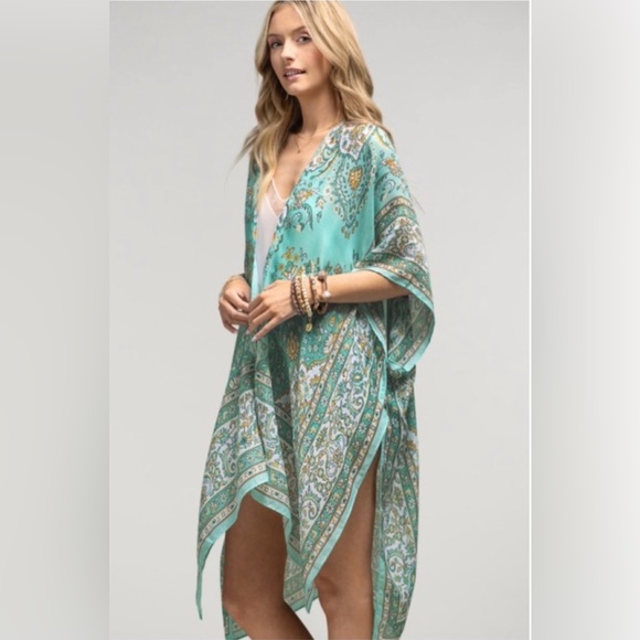 💼 Floral Lightweight Kimono ~ Floral Print ~ OSFM - Picture 5 of 12